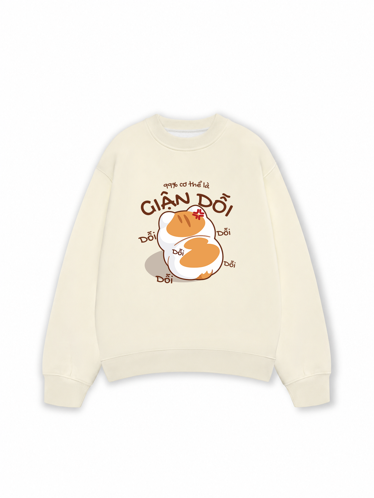 Áo Sweater Nỉ Hai Da 99% Cơ Thể Là Giận Dỗi