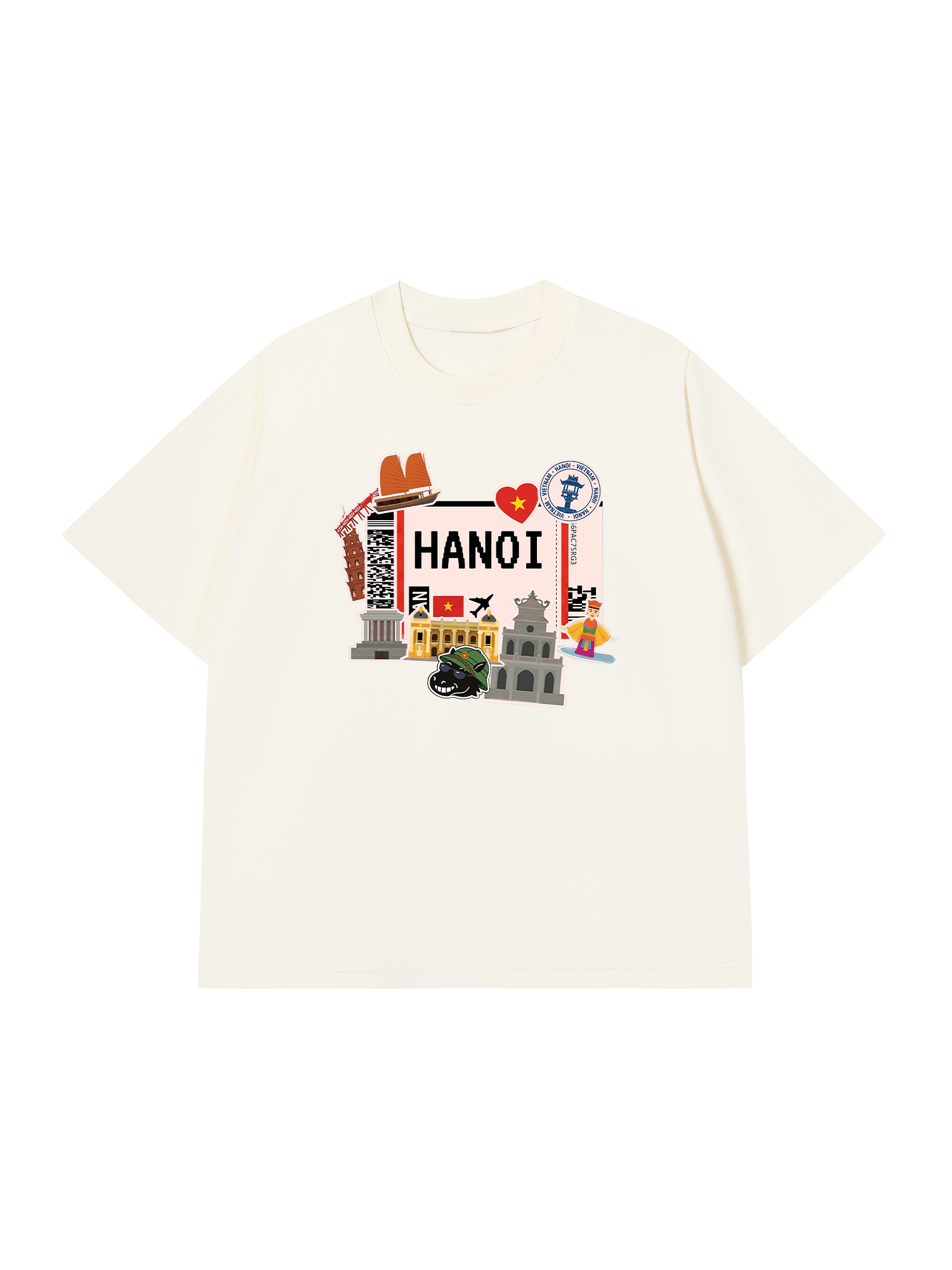 Áo Thun Relaxed Fit Du Lịch Hà Nội