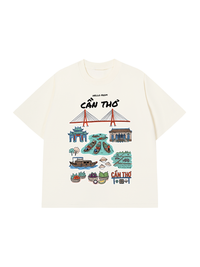 Áo Thun Relaxed Fit Hello From Cần Thơ
