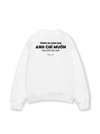 Áo Sweater Nỉ Hai Da Hôn Khẽ Vào Môi
