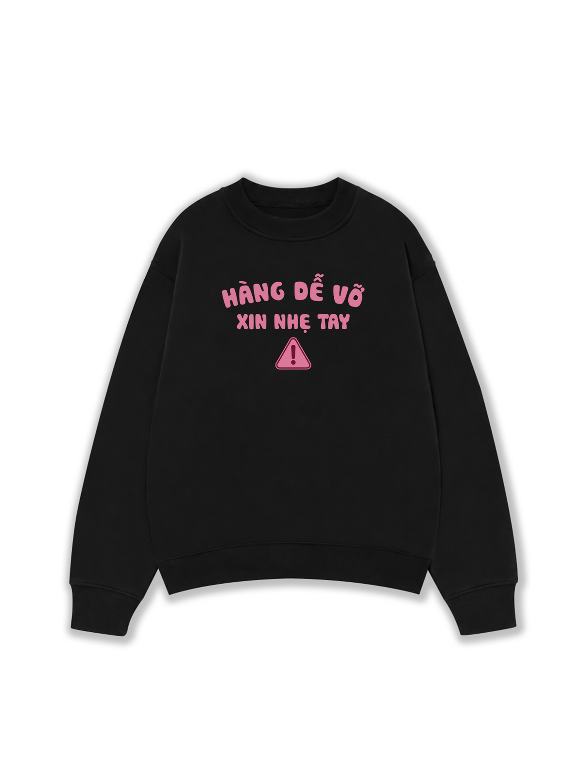 Áo Sweater Nỉ Hai Da Cẩn Thận Vỡ