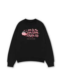 Áo Sweater Nỉ Hai Da Tôm Chiên Xù