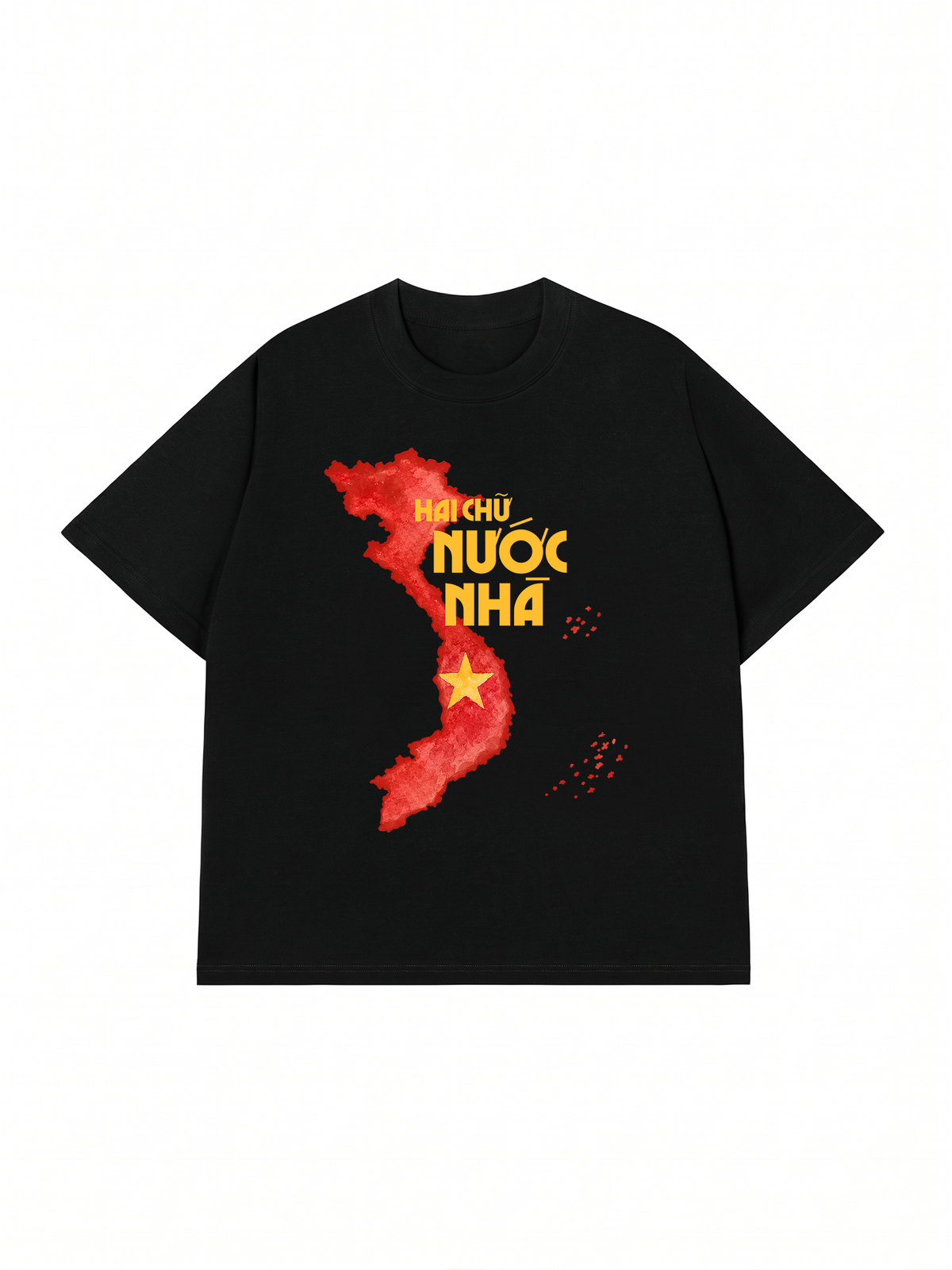 Áo Thun Relaxed Fit Hai Chữ Nước Nhà