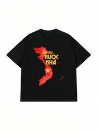 Áo Thun Relaxed Fit Hai Chữ Nước Nhà