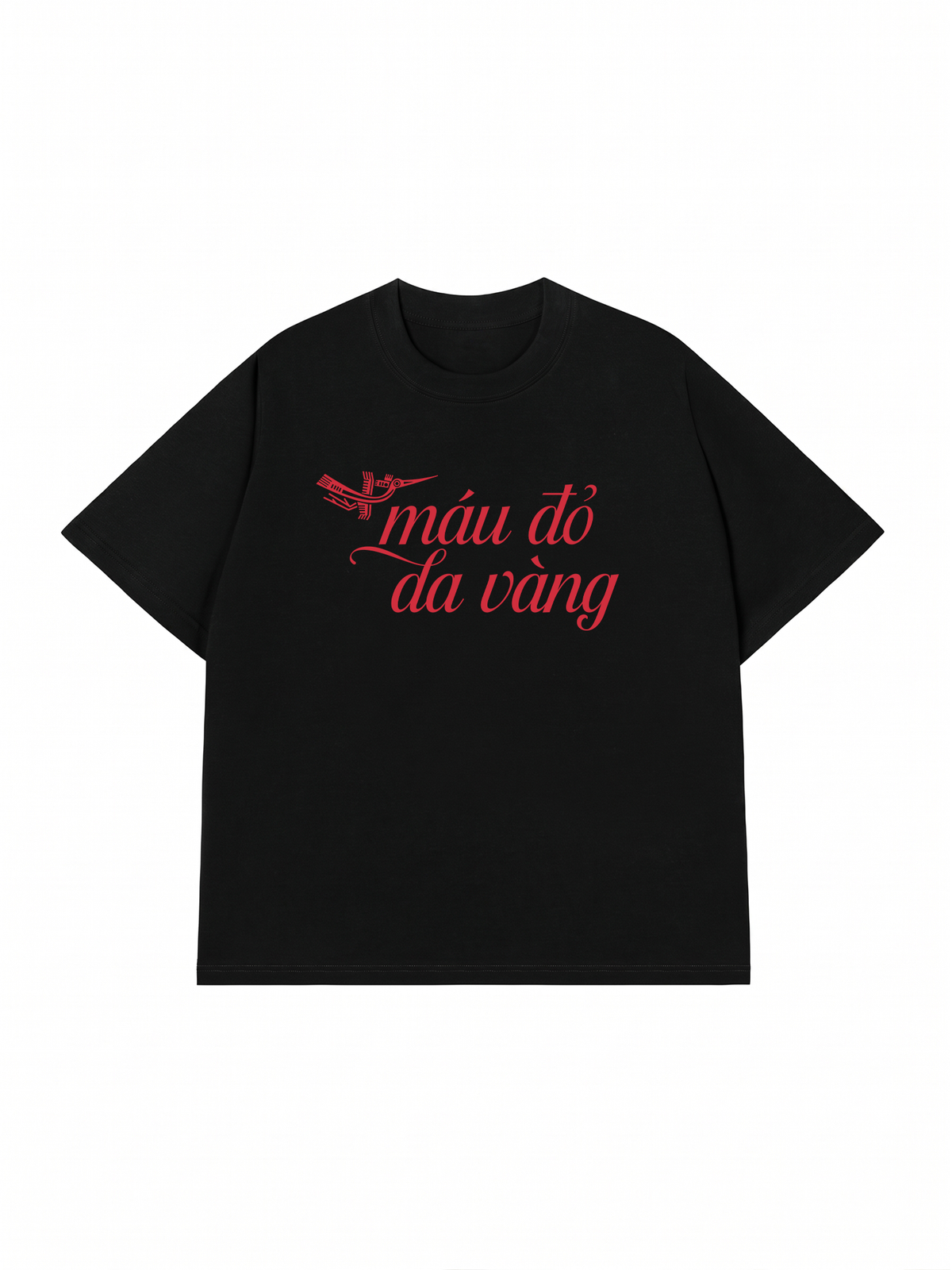 Áo Thun Relaxed Fit Máu Đỏ Da Vàng