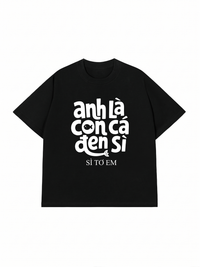 Áo Thun Relaxed Fit Cá Đen Xì