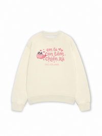 Áo Sweater Nỉ Hai Da Tôm Chiên Xù