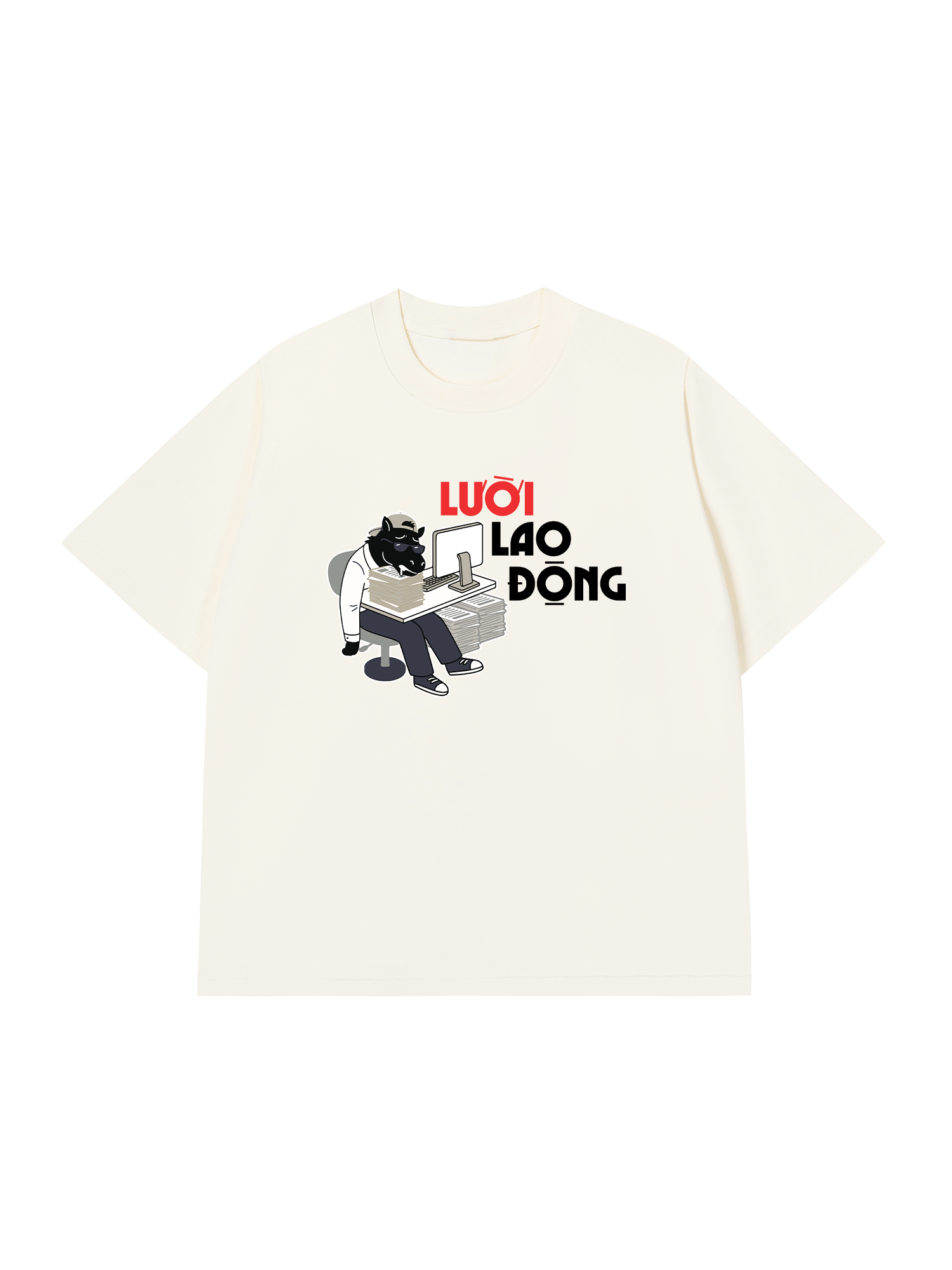 Áo Thun Relaxed Fit Lười Lao Động