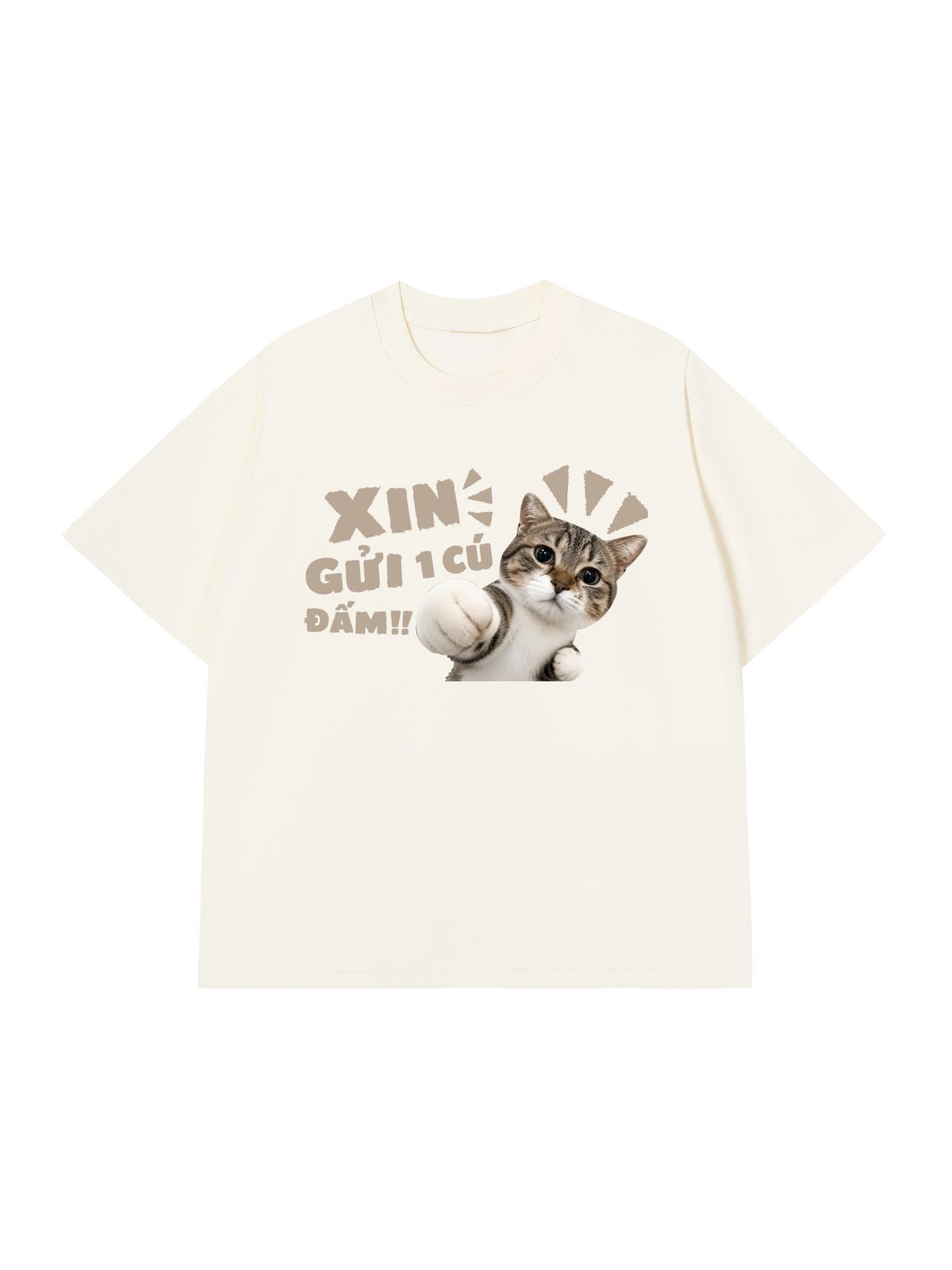 Áo Thun Relaxed Fit Xin Gửi Một Cú Đấm