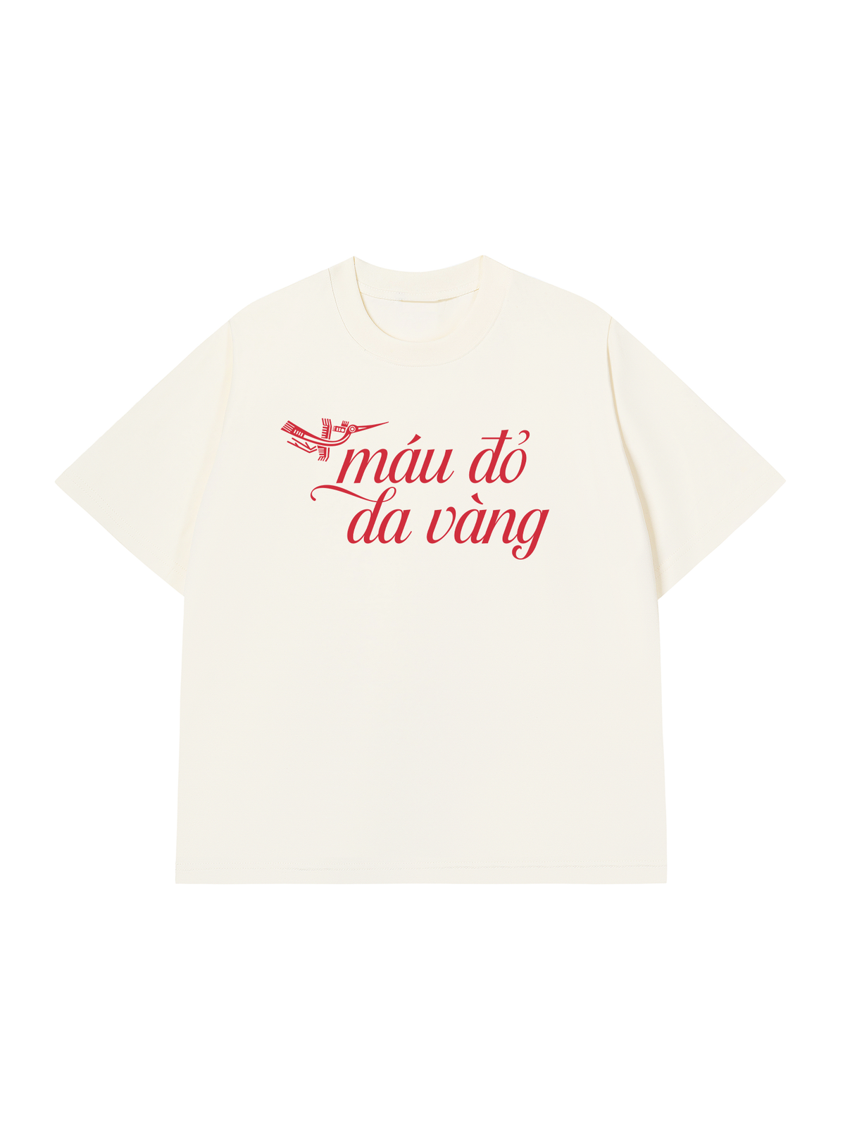Áo Thun Relaxed Fit Máu Đỏ Da Vàng
