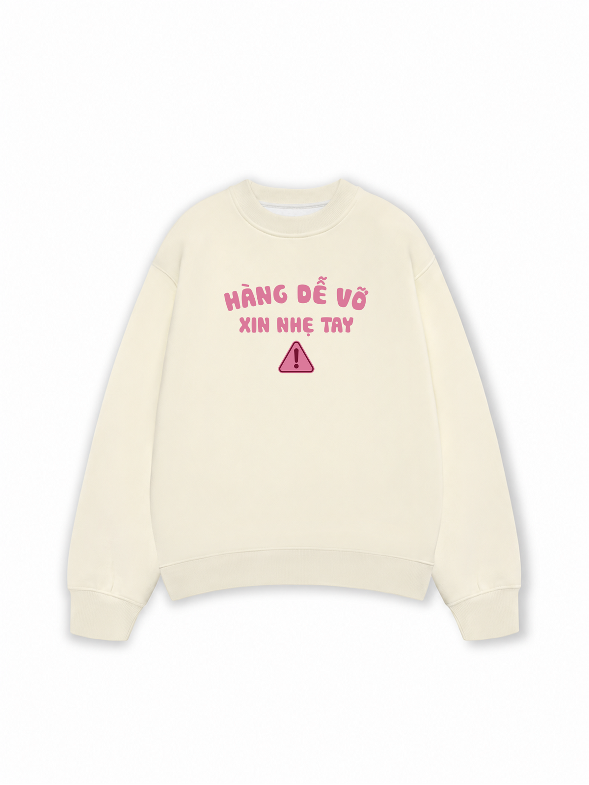 Áo Sweater Nỉ Hai Da Cẩn Thận Vỡ