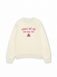 Áo Sweater Nỉ Hai Da Cẩn Thận Vỡ