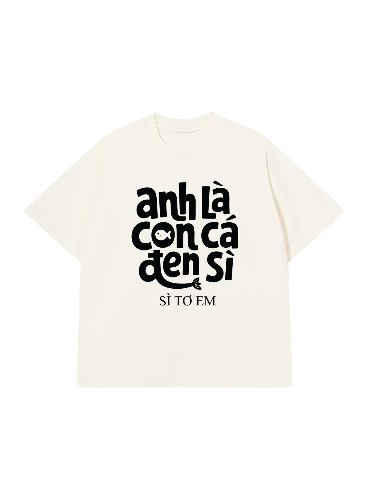 Áo Thun Relaxed Fit Cá Đen Xì