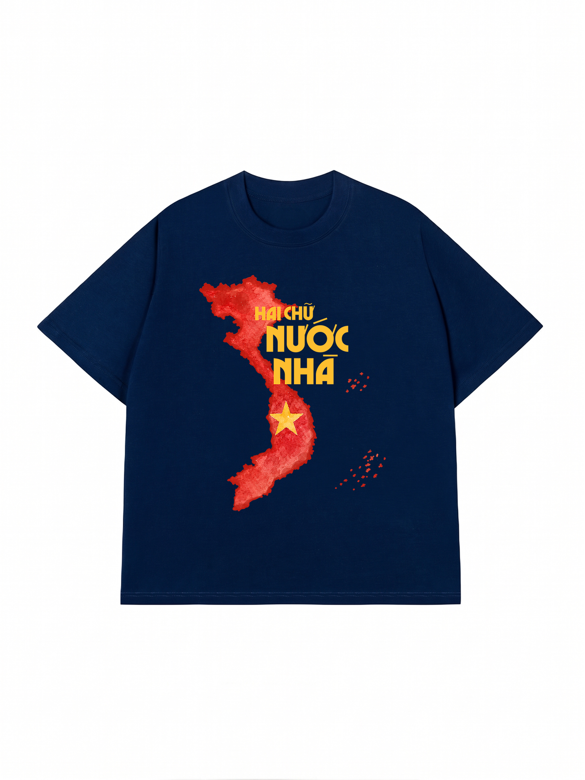 Áo Thun Relaxed Fit Hai Chữ Nước Nhà