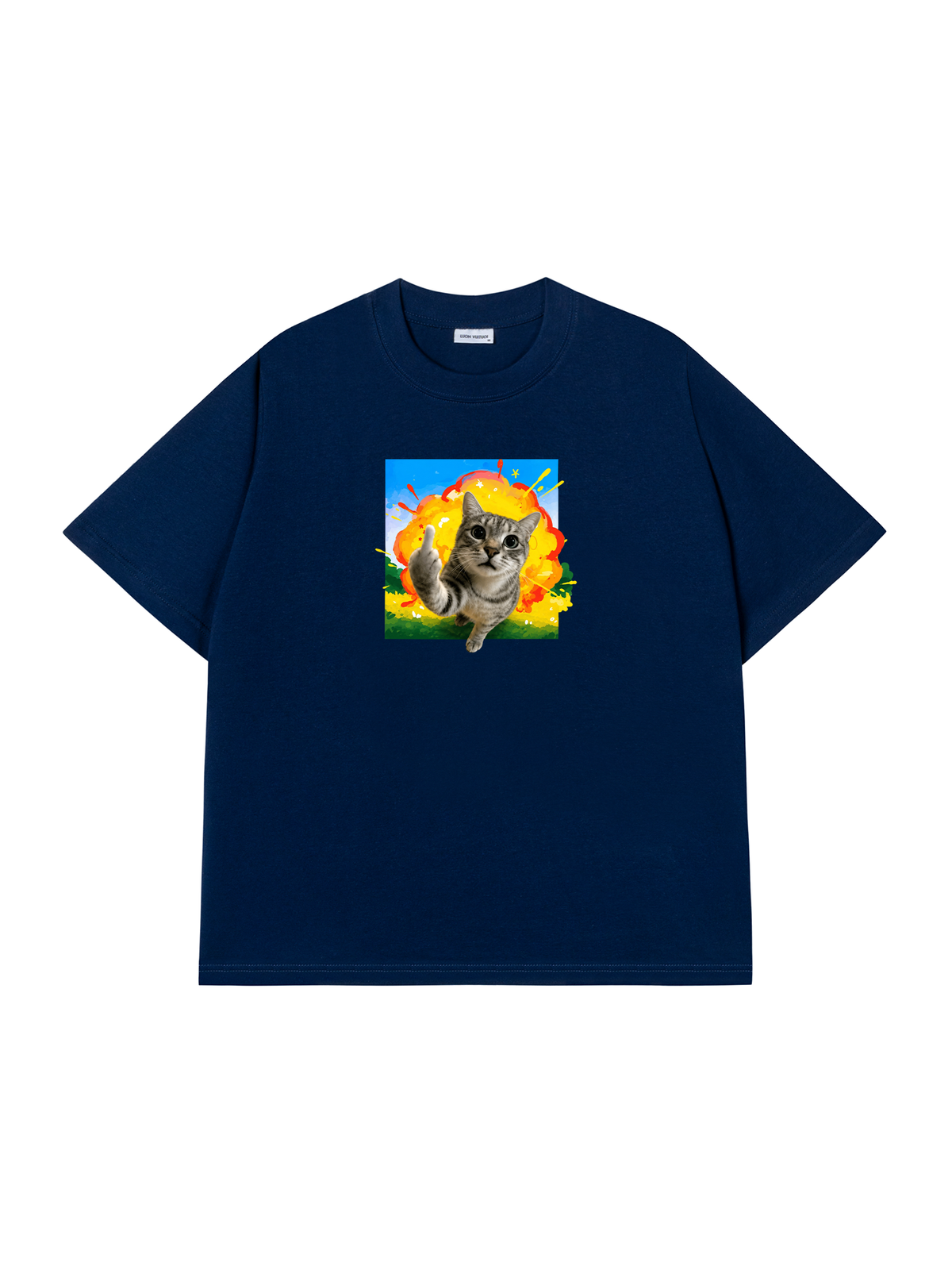 Áo Thun Relaxed Fit Mèo Nổ