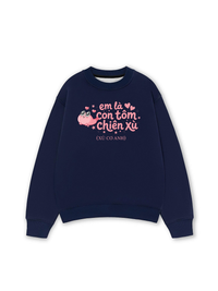 Áo Sweater Nỉ Hai Da Tôm Chiên Xù