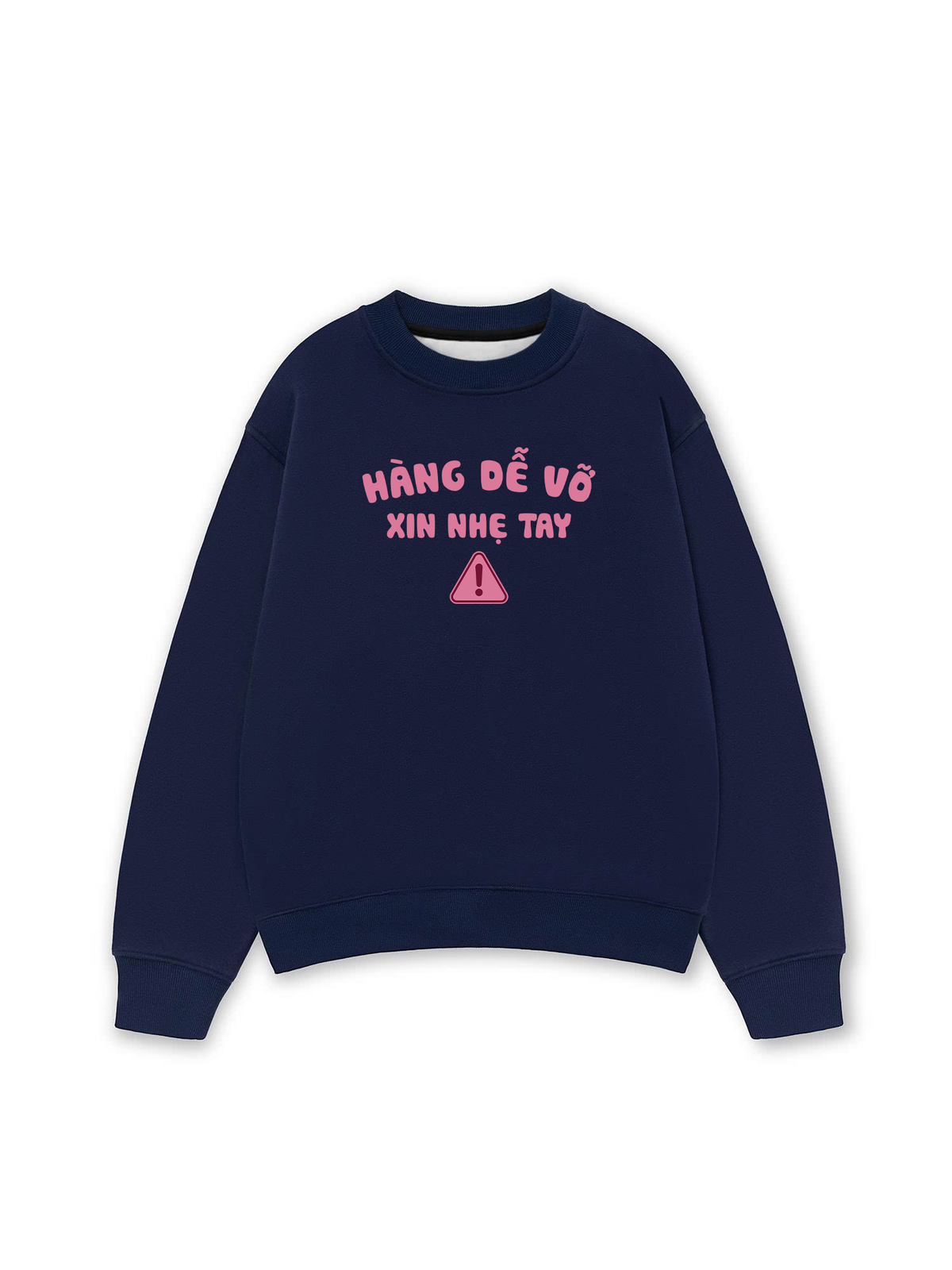 Áo Sweater Nỉ Hai Da Cẩn Thận Vỡ