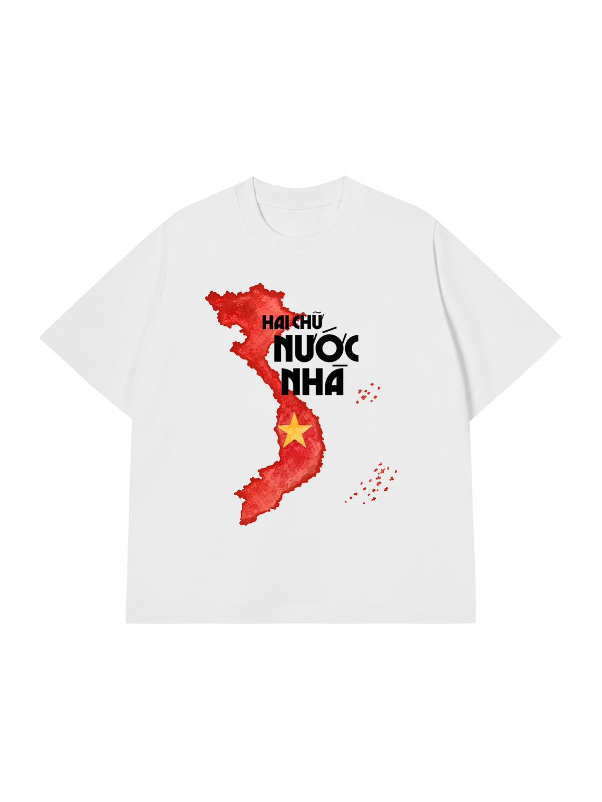 Áo Thun Relaxed Fit Hai Chữ Nước Nhà