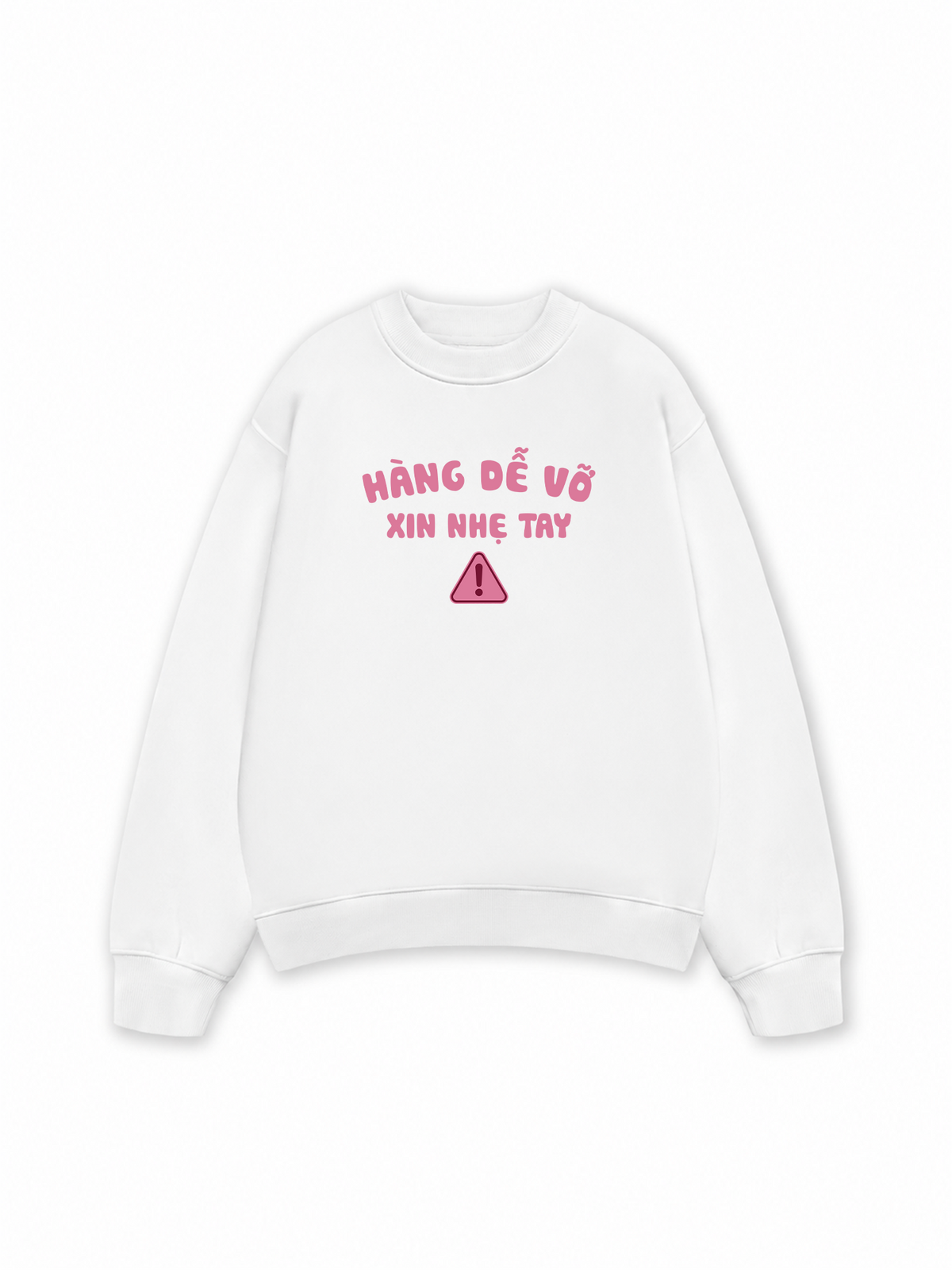 Áo Sweater Nỉ Hai Da Cẩn Thận Vỡ