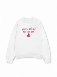 Áo Sweater Nỉ Hai Da Cẩn Thận Vỡ
