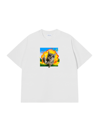 Áo Thun Relaxed Fit Mèo Nổ