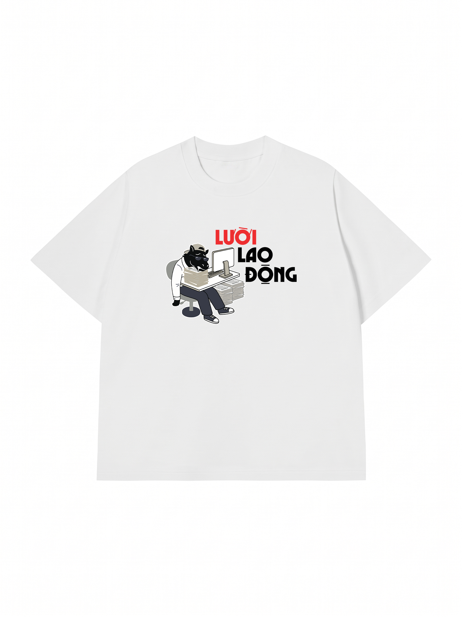 Áo Thun Relaxed Fit Lười Lao Động