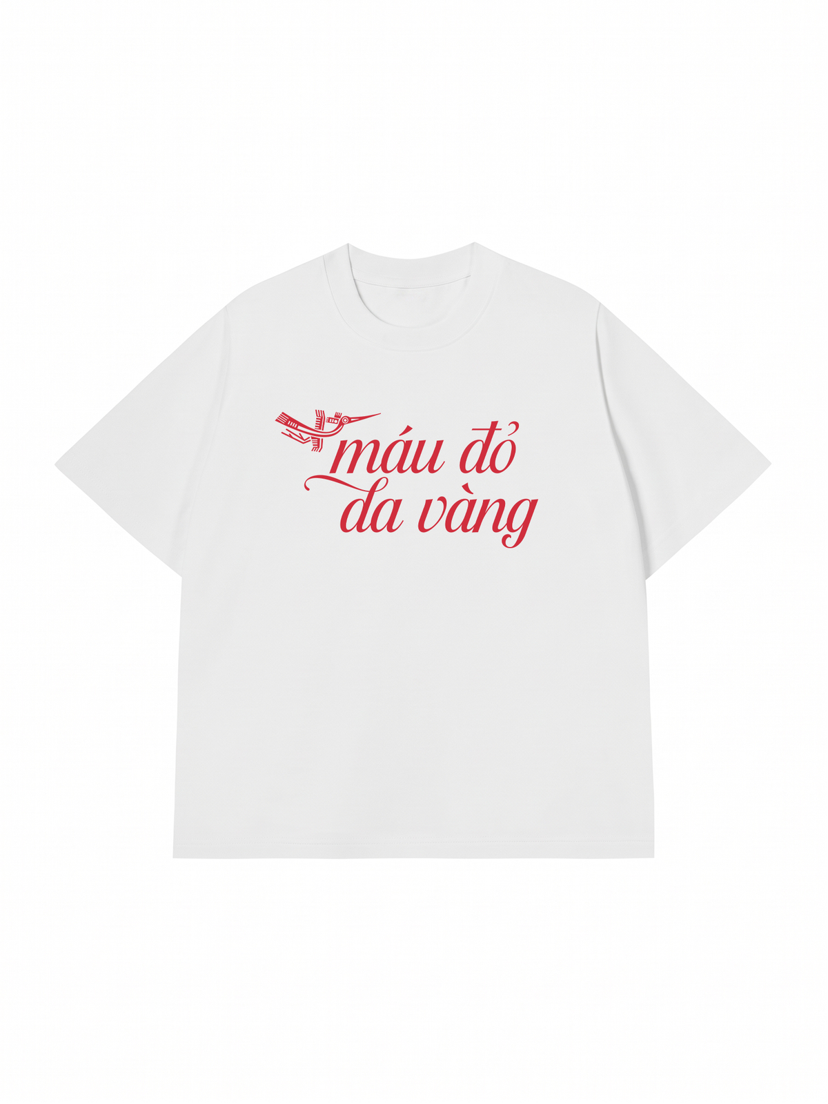Áo Thun Relaxed Fit Máu Đỏ Da Vàng