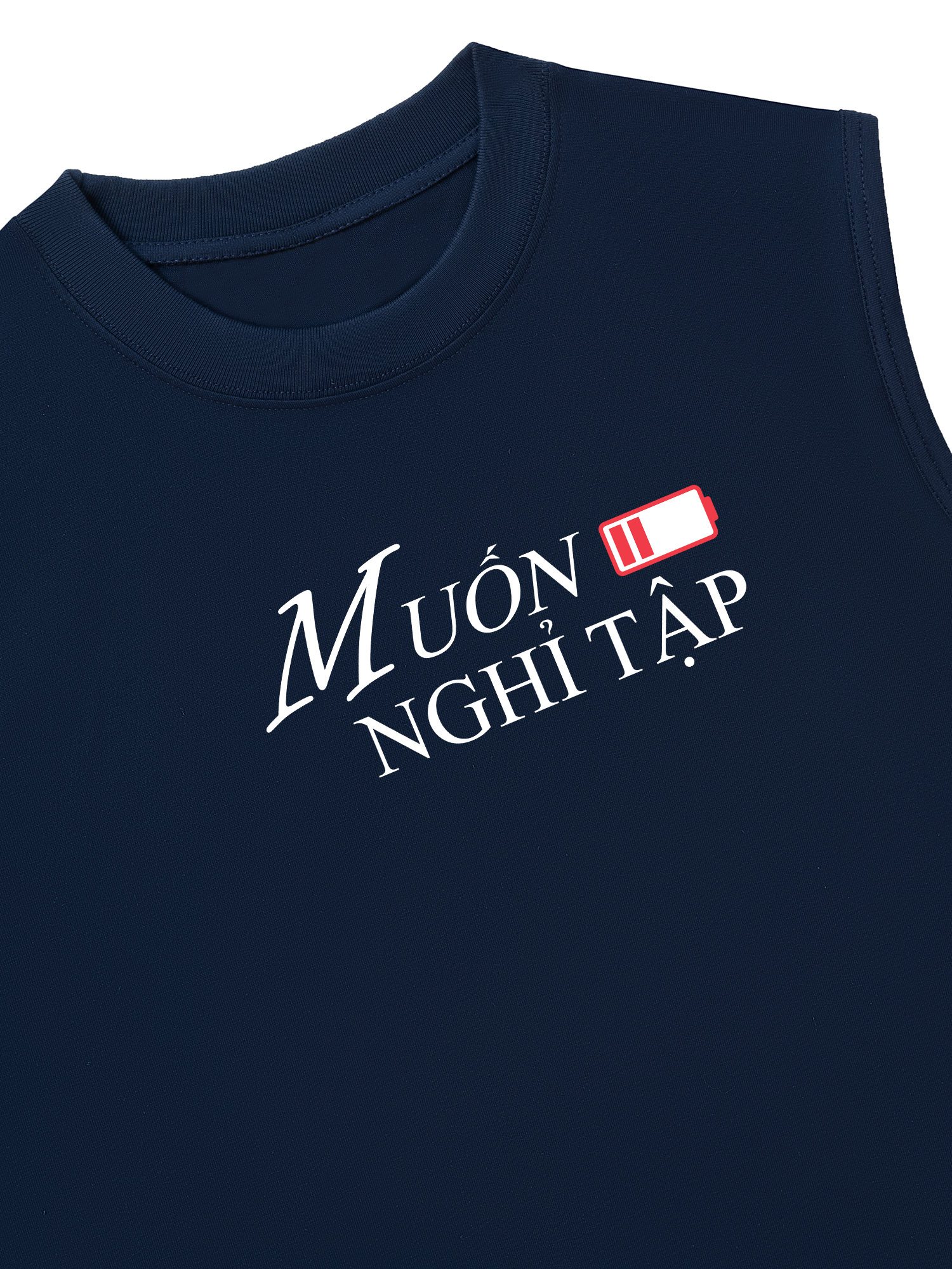 Áo Ba Lỗ Relaxed Fit Muốn Nghỉ Tập