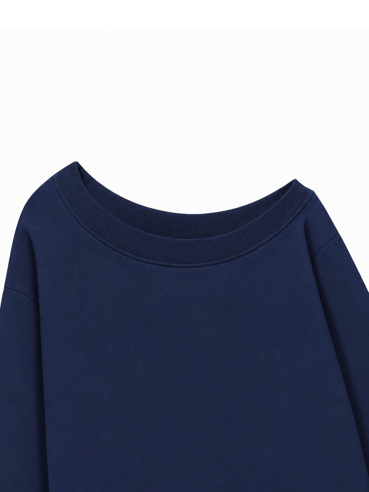 Áo Sweater Lệch Vai Nỉ Hai Da Hơi Mệt Basic