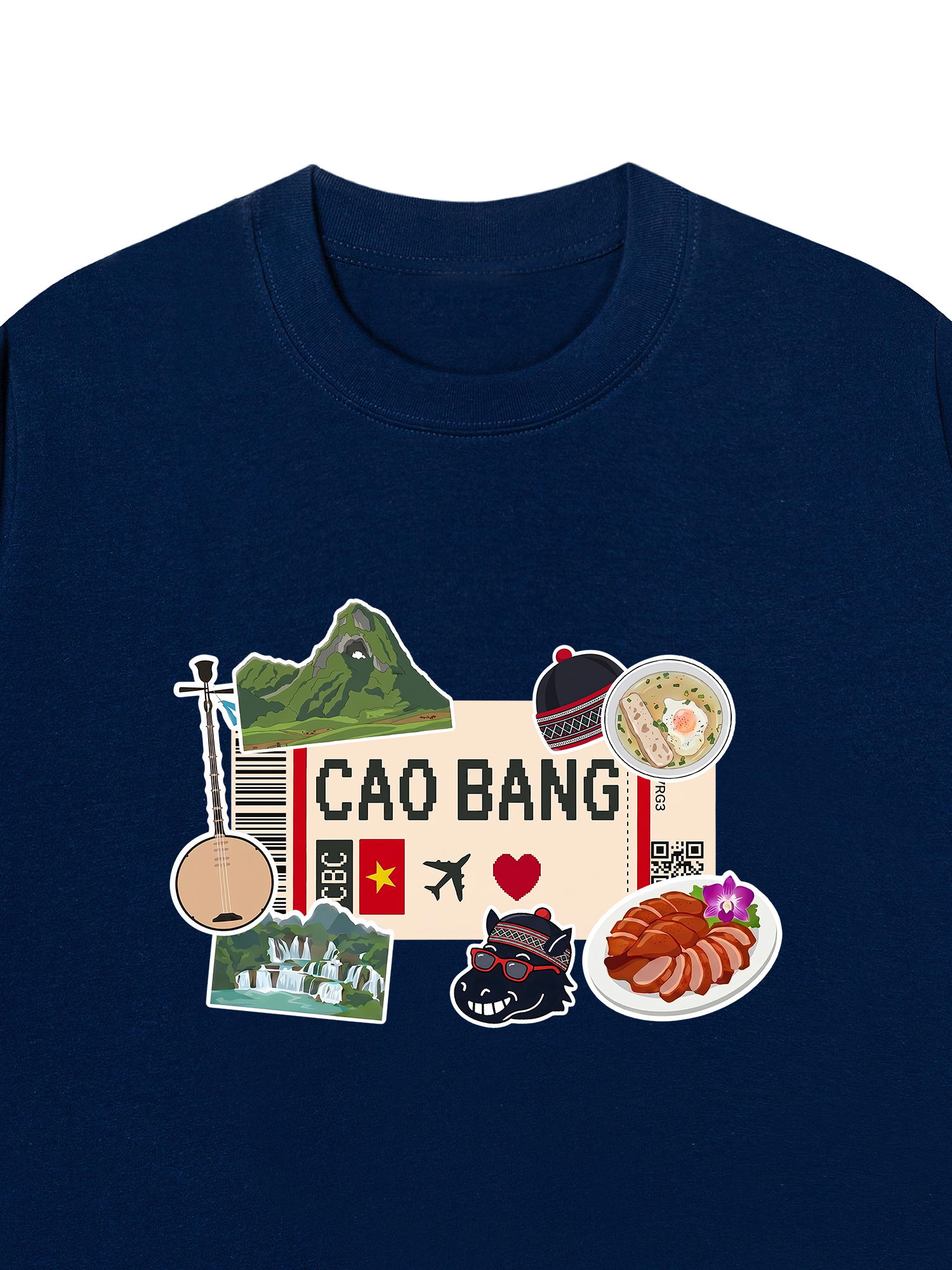 Áo Thun Relaxed Fit Du Lịch Cao Bằng