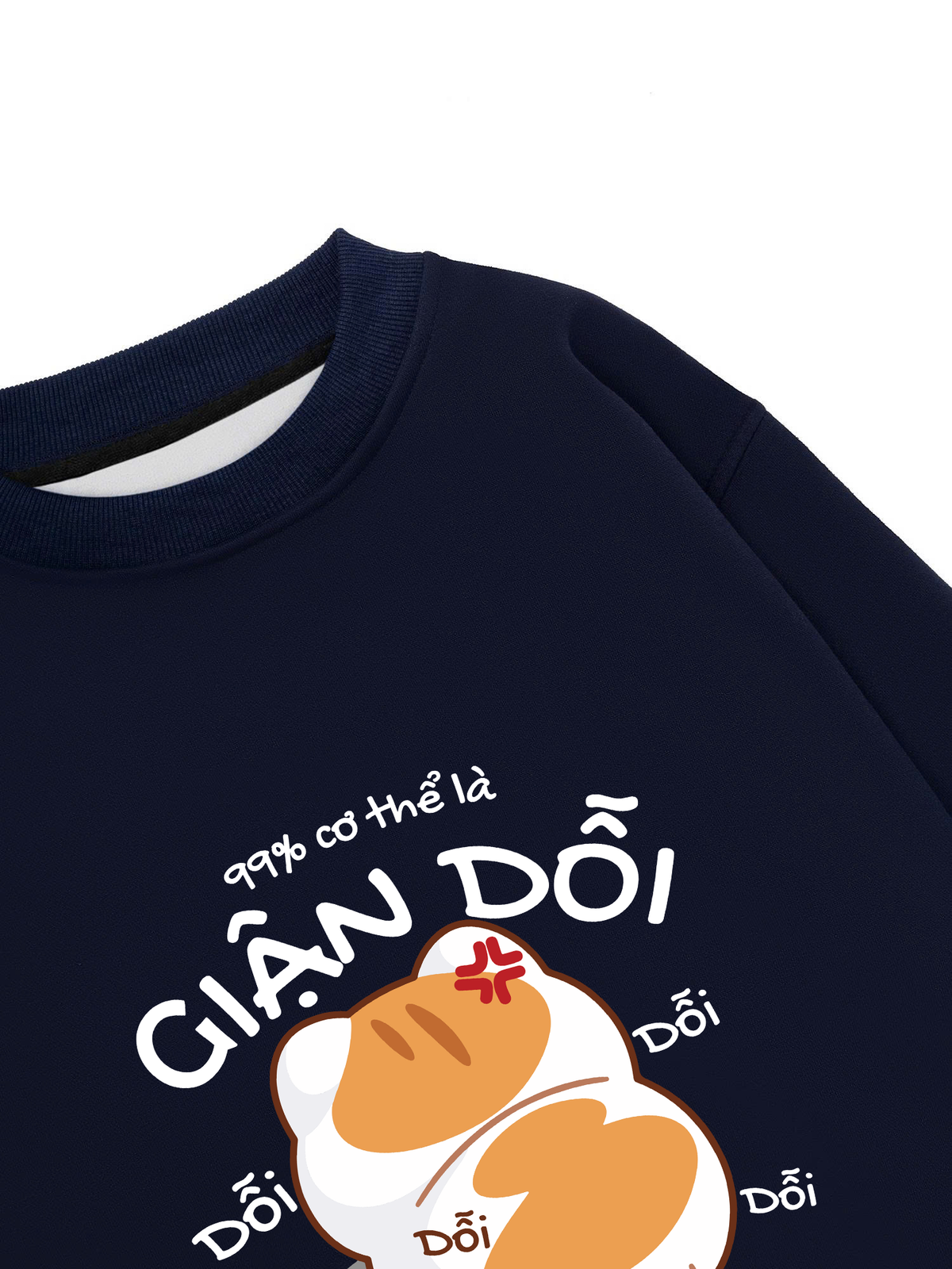 Áo Sweater Nỉ Hai Da 99% Cơ Thể Là Giận Dỗi