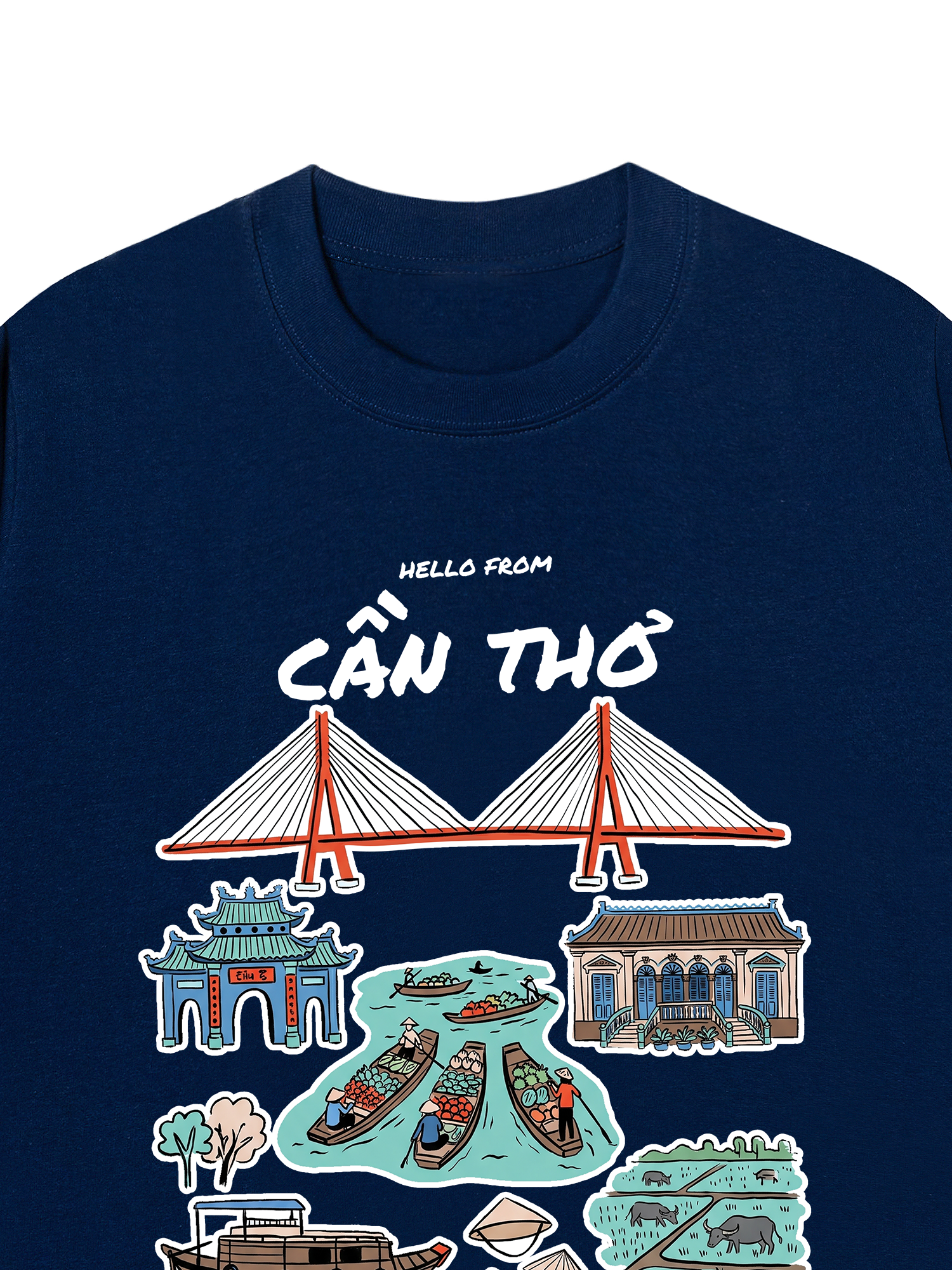 Áo Thun Relaxed Fit Hello From Cần Thơ