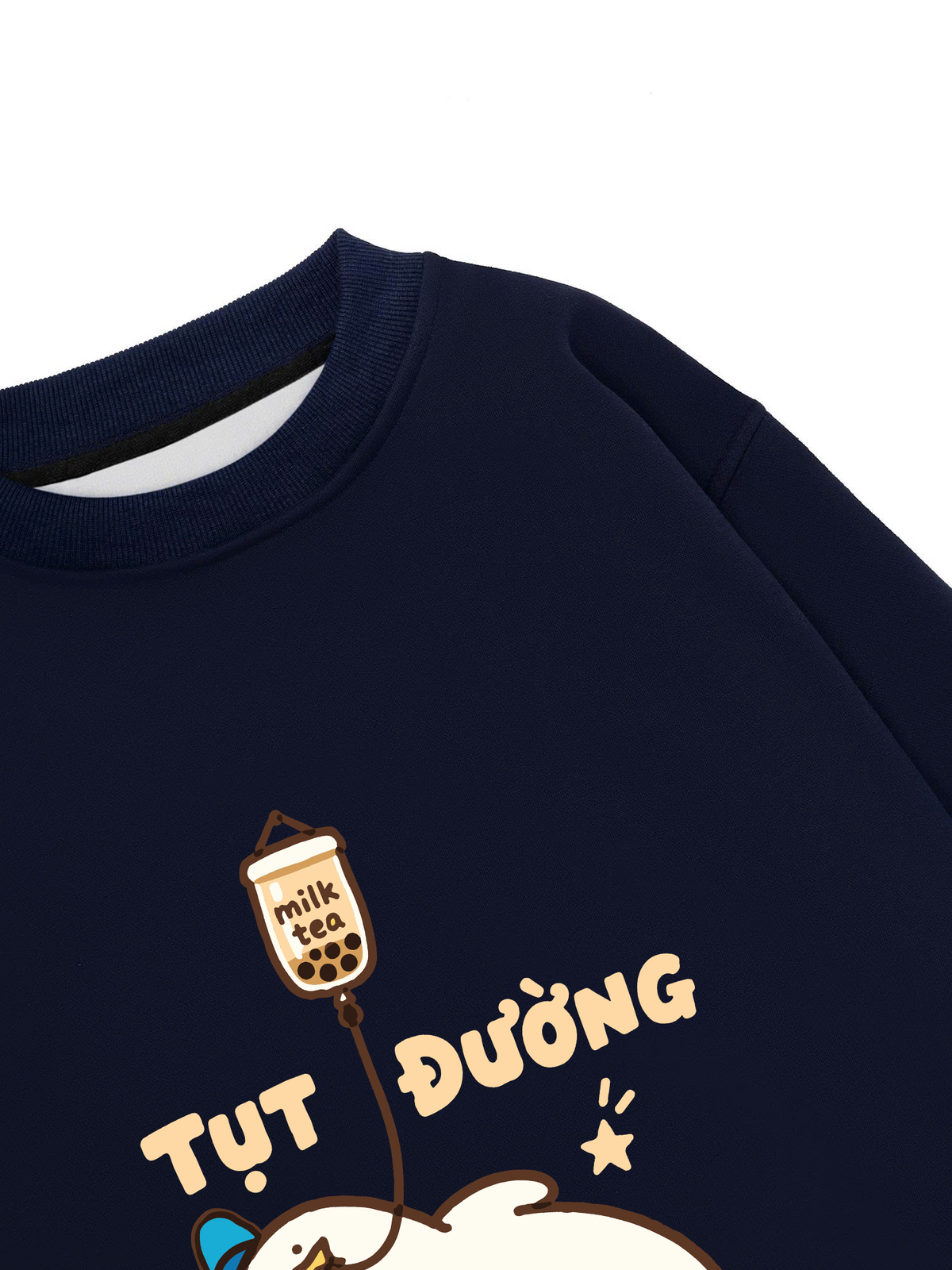 Áo Sweater Nỉ Hai Da Tụt Đường