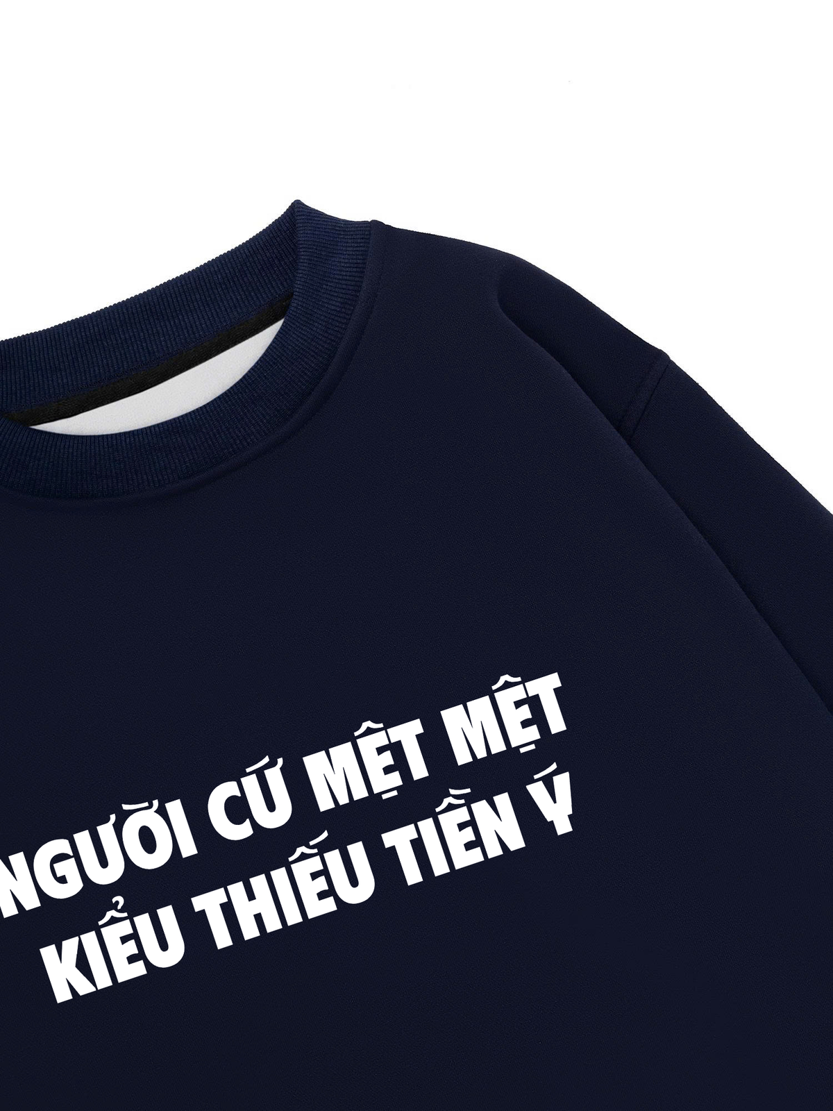 Áo Sweater Nỉ Hai Da Người Cứ Mệt Mệt Kiểu Thiếu Tiền