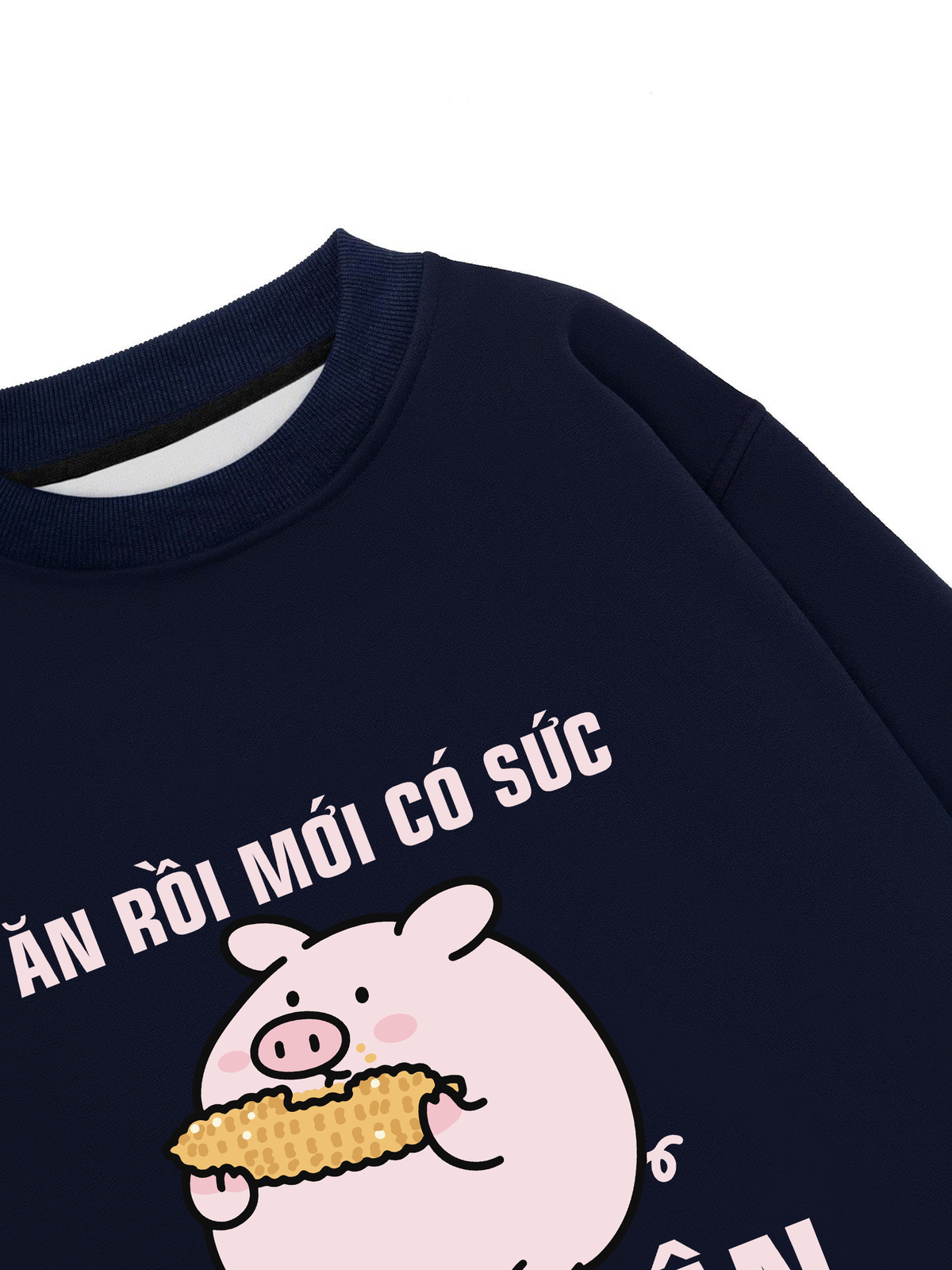 Áo Sweater Nỉ Hai Da Ăn Rồi Mới Có Sức Giảm Cân
