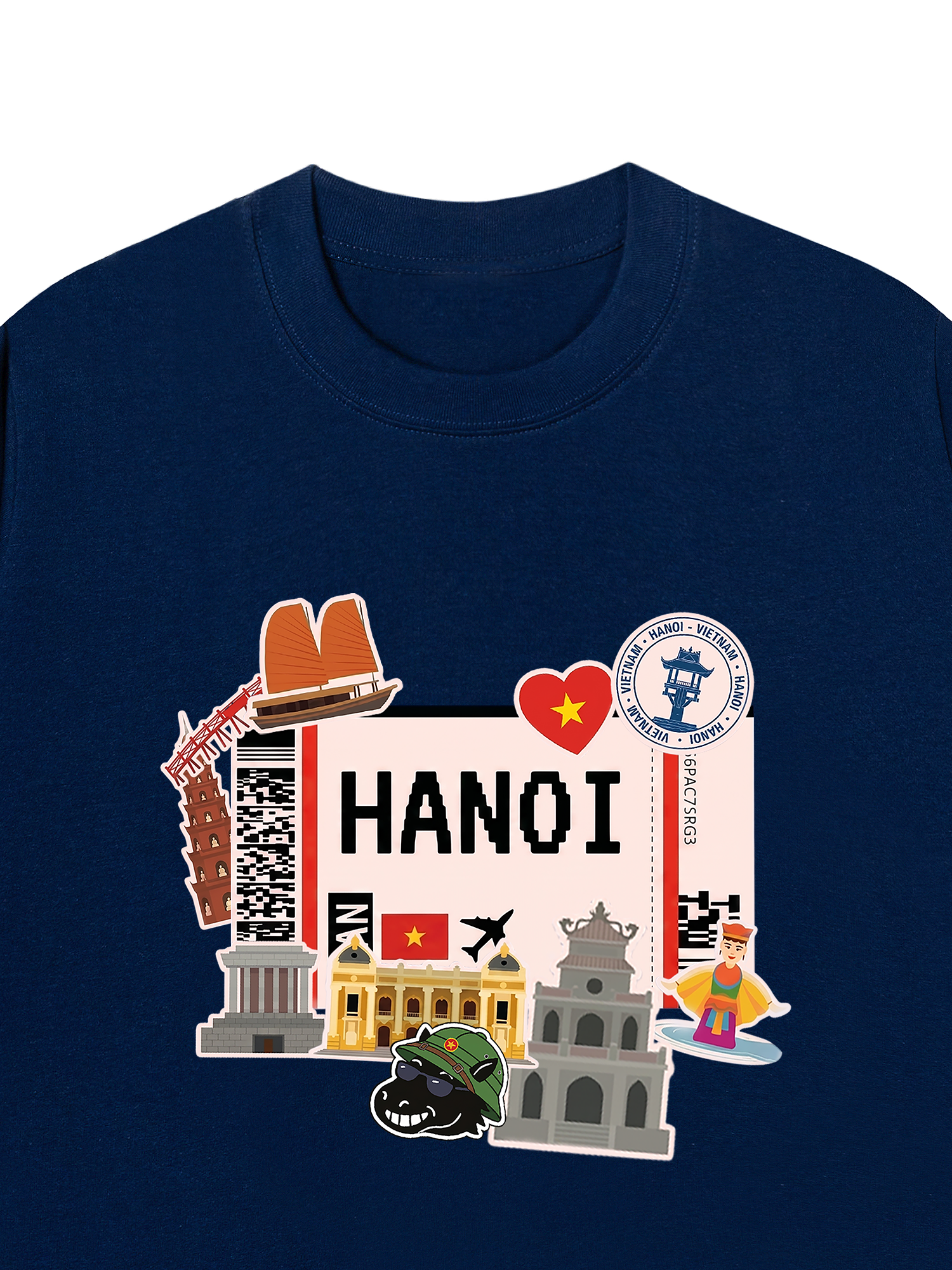 Áo Thun Relaxed Fit Du Lịch Hà Nội