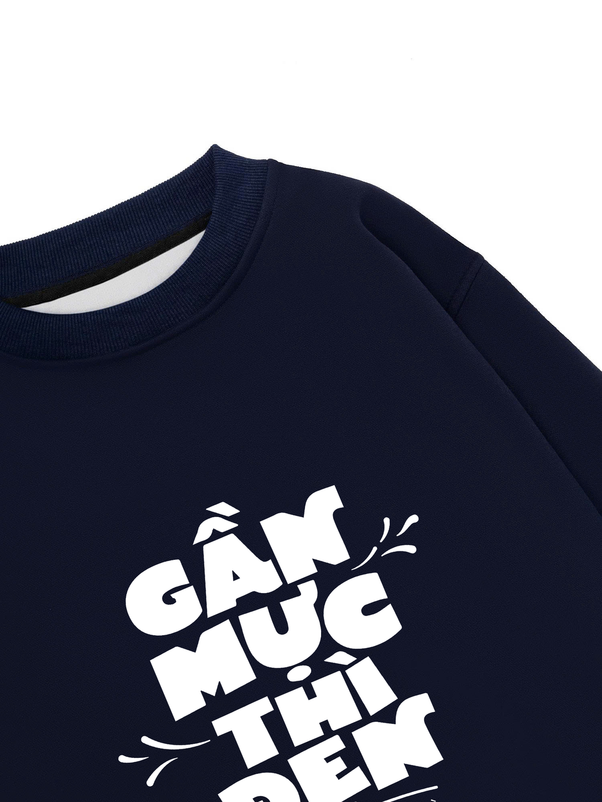 Áo Sweater Nỉ Hai Da Gần Mực Thì Đen