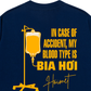 Áo Thun Relaxed Fit Blood Type Is Bia Hơi