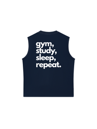 Áo Ba Lỗ Relaxed Fit Gym Study Sleep Repeat