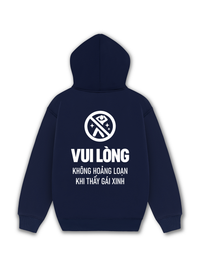 Áo Hoodie Nỉ Hai Da Vui Lòng Không Hoảng Loạn Khi Thấy Gái Xinh