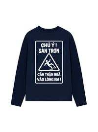 Áo Dài Tay Chú Ý Sàn Trơn