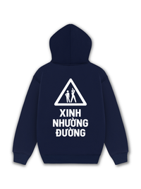 Áo Hoodie Nỉ Hai Da Xinh Nhường Đường