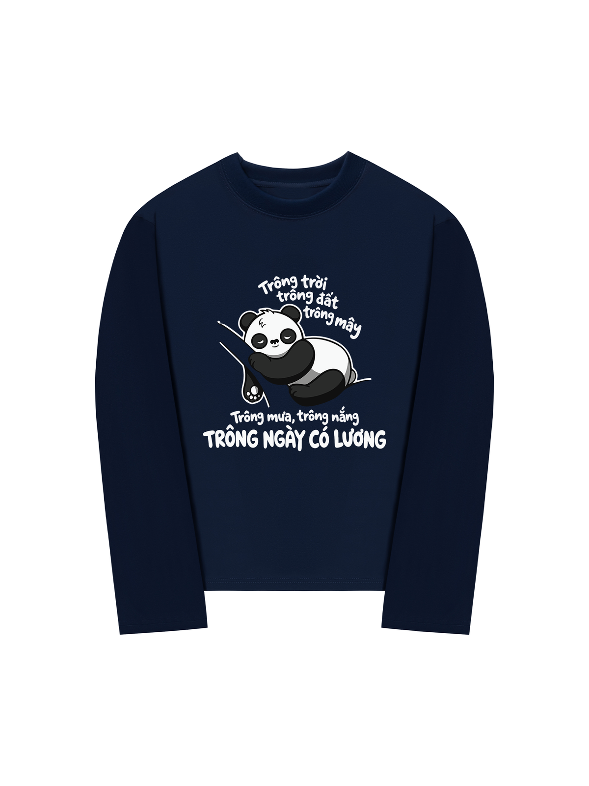 Áo Dài Tay Trông Mưa Trông Nắng Trông Ngày Có Lương