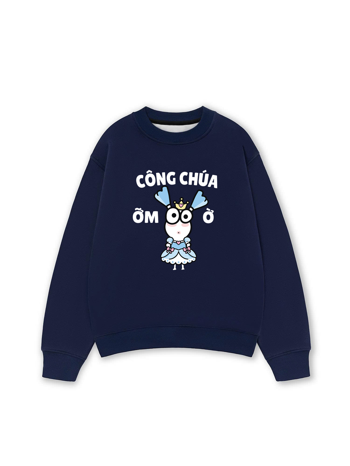 Áo Sweater Nỉ Hai Da Công Chúa Ỡm Ờ