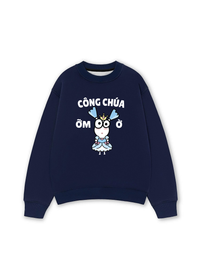 Áo Sweater Nỉ Hai Da Công Chúa Ỡm Ờ
