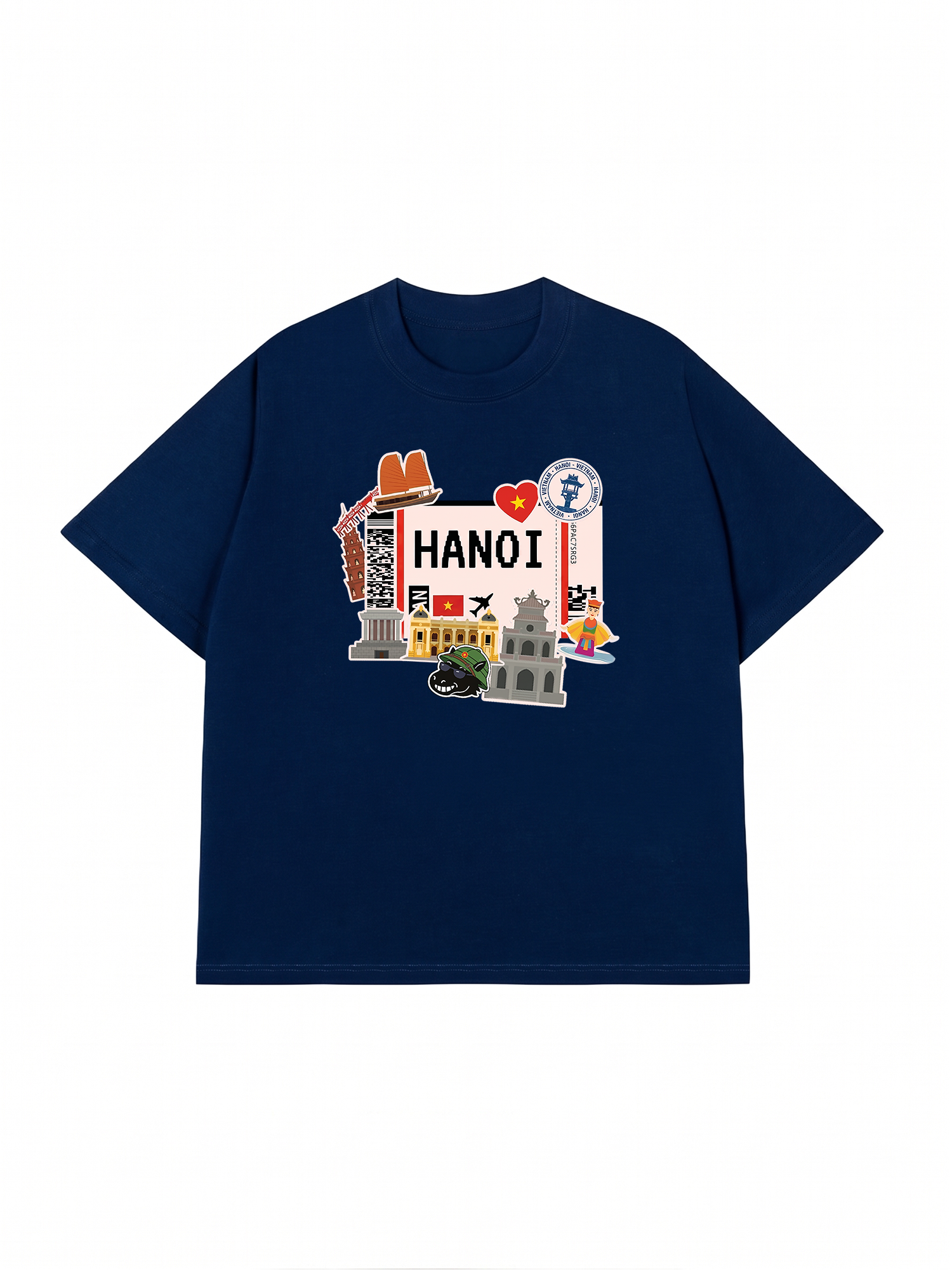Áo Thun Relaxed Fit Du Lịch Hà Nội