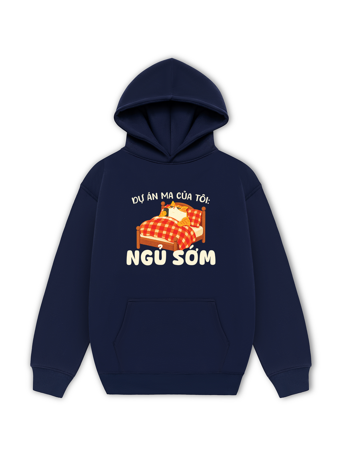 Áo Hoodie Nỉ Hai Da Dự Án Ma Của Tôi Ngủ Sớm