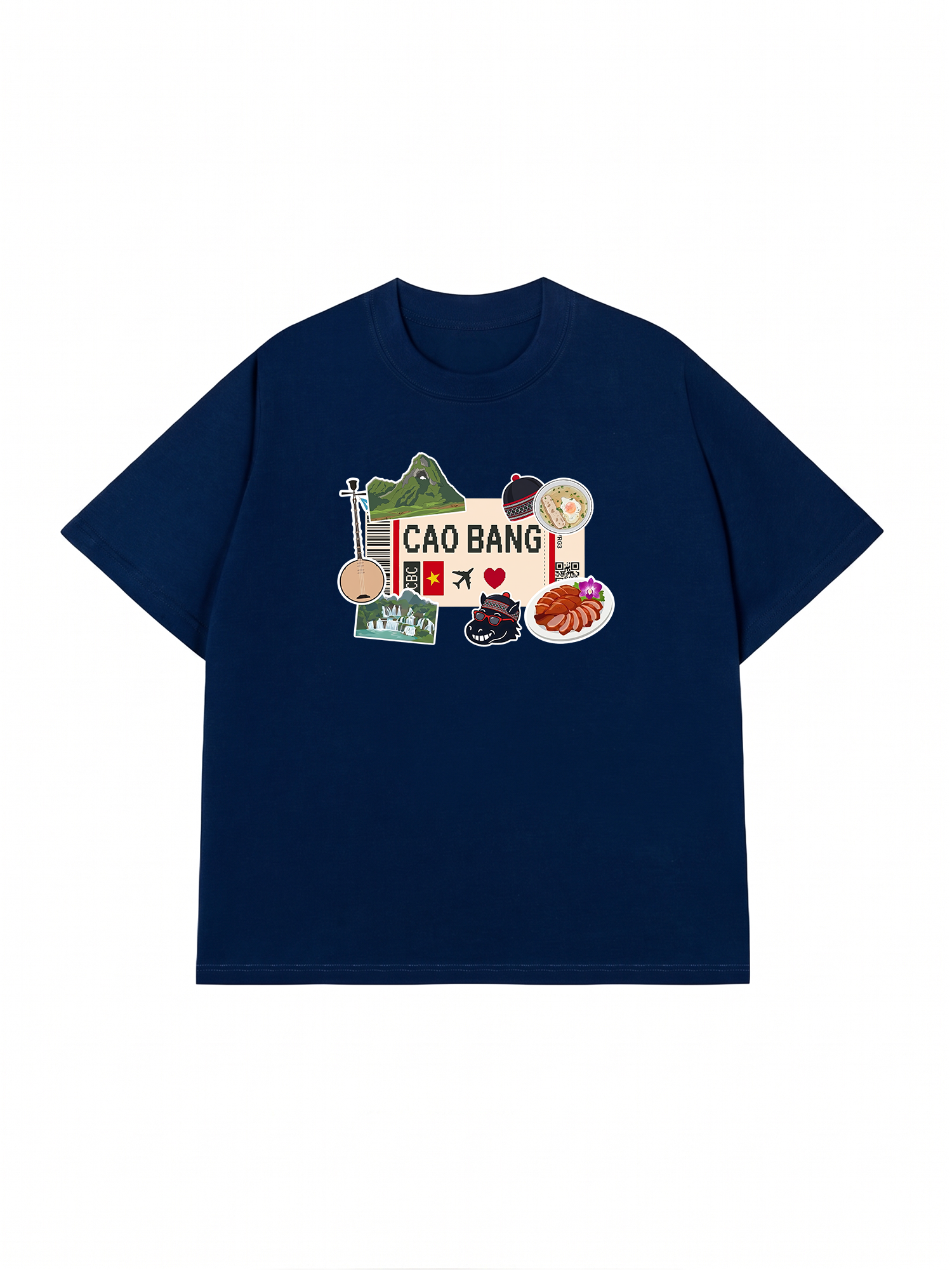 Áo Thun Relaxed Fit Du Lịch Cao Bằng