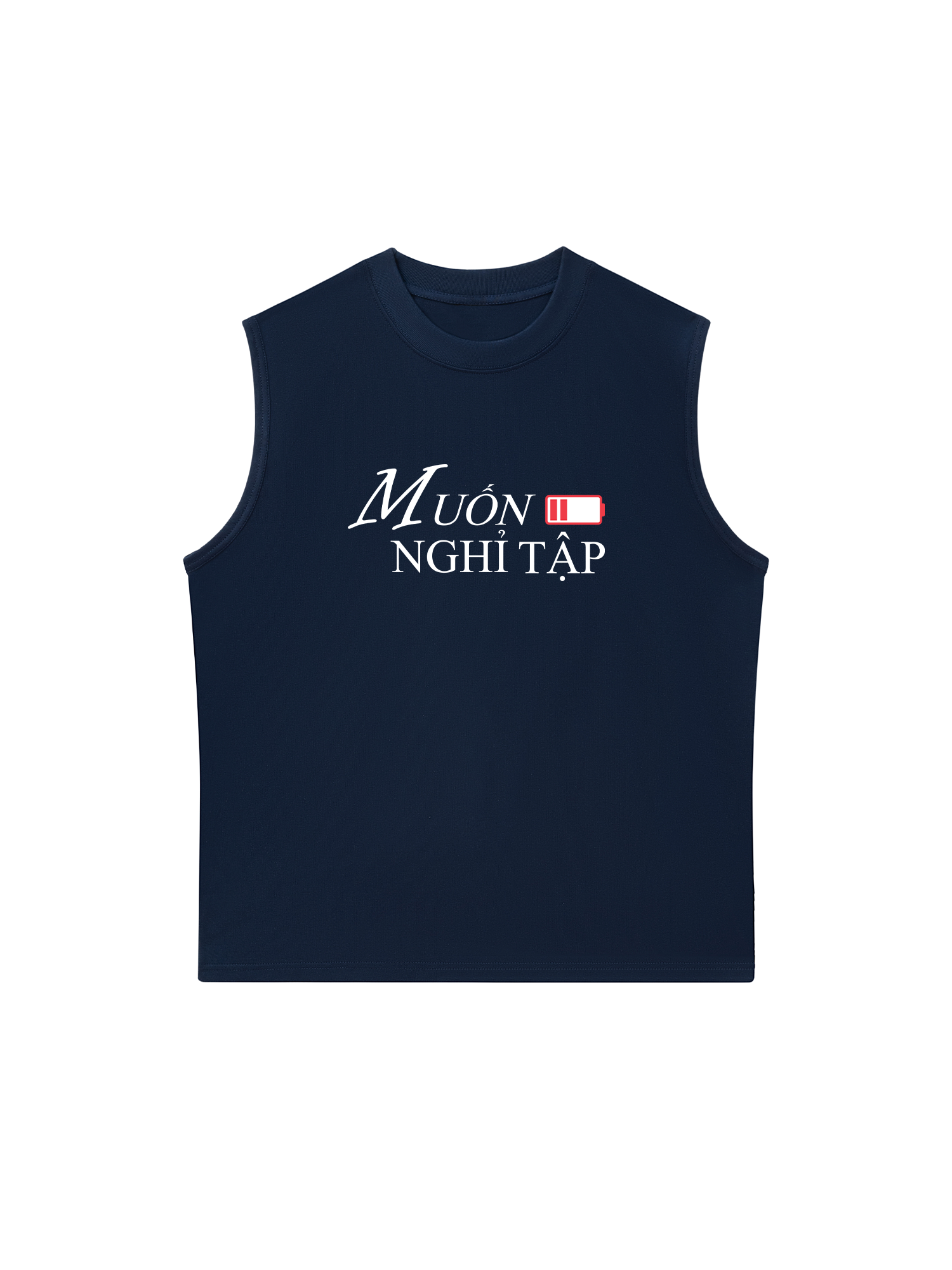 Áo Ba Lỗ Relaxed Fit Muốn Nghỉ Tập