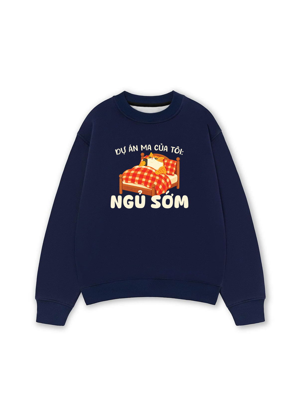 Áo Sweater Nỉ Hai Da Dự Án Ma Của Tôi Ngủ Sớm